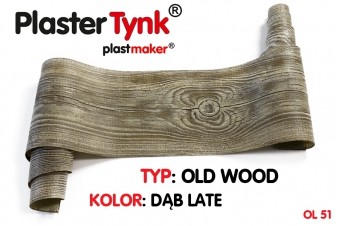 Elastyczna deska elewacyjna PLASTERTYNK Old Wood  "dąb late" OL 51 21x240cm